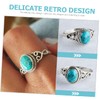 TEHAUX 2pcs Engagement Ring Western Style Jewelry Aesthetic Ring Confirmation