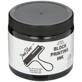 Sax 1299777 True Flow Water Soluble Block Printing Ink - 16 Ounces - Black