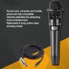 E300 Handheld Microphone with XLR 3.5mm Audio Cable for Music