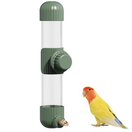 9.4 Fl Oz Bird Water Feeder No Mess Bird Cage Suspended Automatic Water Dispenser Parakeet Cockatiel Finch Lovebirds Budgies Canary (Green)