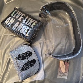 Victoria's Secret NWT VS Victoria’s Secret ANGEL BAGS TRIO Fashion Show London 2014 Makeup RARE
