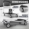 Upgraded Foldable Push Cart Dolly | 330 660 Pound Capacity