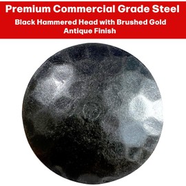 50 Pack- 1.25 Inch Iron Clavos Decorative Nails Screws Forged Hammered Door Nails Wood Furniture Upholstery Tacks Rustic Antique Forged Finish by Sidco Supply