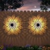 Hapjoy Solar Fence Lights 2 Pack Outdoor Deck Step Wall