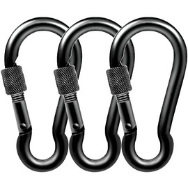 PROND Locking Carabiners, Heavy Duty Carabiner, 316 Stainless Steel Screw Lock Carabiner Hooks, 2.7inch