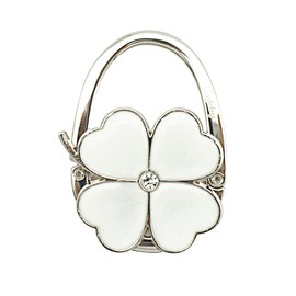 Cobby Bag Hook Bag Hanger Table Hook (Clover (White)