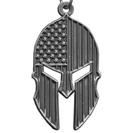 LEO Challenge Coins GHKB-1H Gladiator Patriot American Flag Spartan Helmet Keychain Military Veteran Antique Nickel