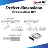 Mprofi MT® 4 Pieces, 2 Pairs | Drawer Runners 182mm