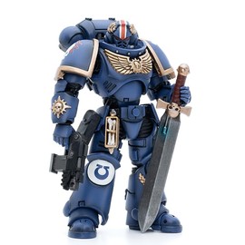 JOYTOY 1/18 Action Figure Warhammer 40,000 Ultramarines Primaris Lieutenant Argaranthe and Ultramarines Intercessors 2PCS Collection Model Birthday Gifts