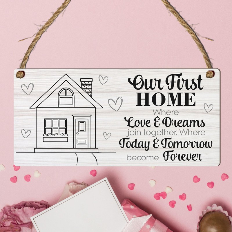 New Home Plaque - Celebrate Your First Home with Love