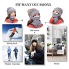 FANZERO Womens Girls Knit Beanie Scarf Mask Set Soft Warm