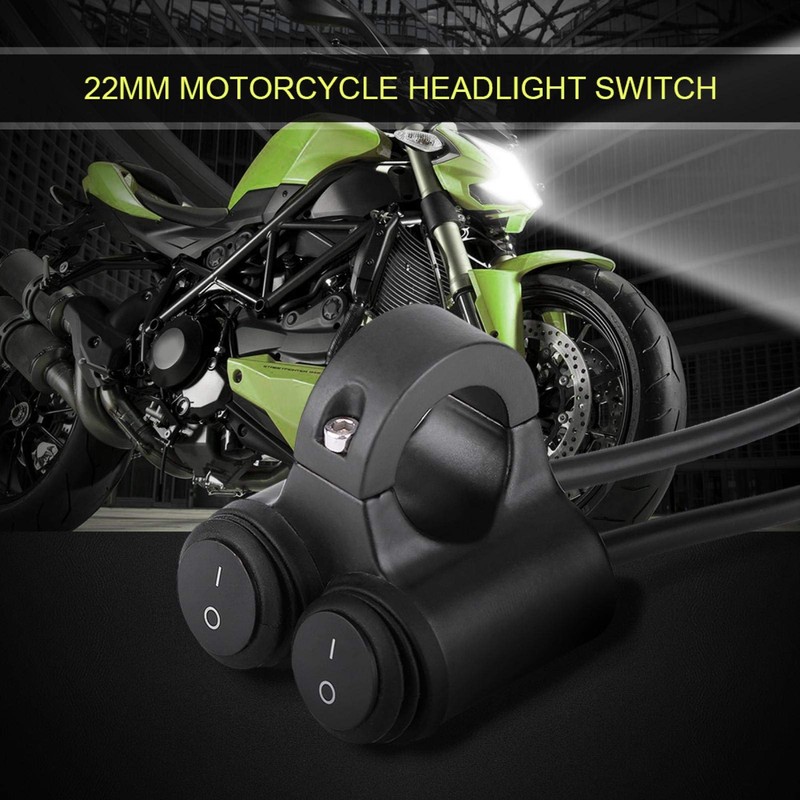 Aramox 12V 10A Motorcycle Handlebar Headlight Brake Fog Light Horn