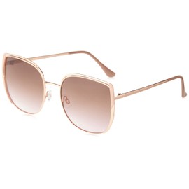 Vince Camuto Women's Retro Round Cat Eye Sunglasses, Rose Gold & Nude, 58 mm
