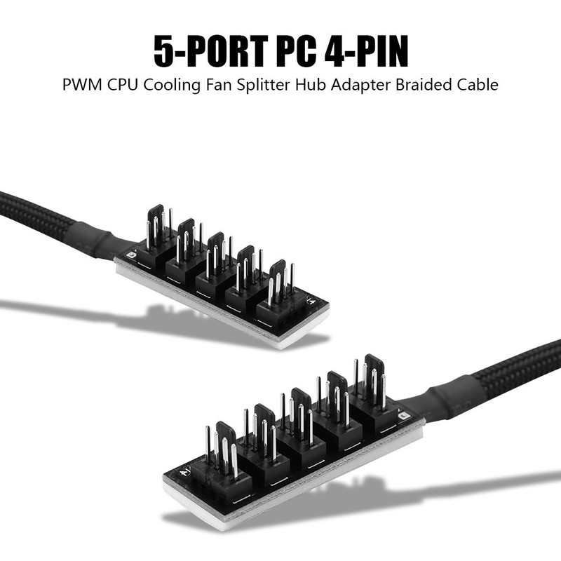 Concentrador de Ventilador de 5 Puertos - PC Adaptador de