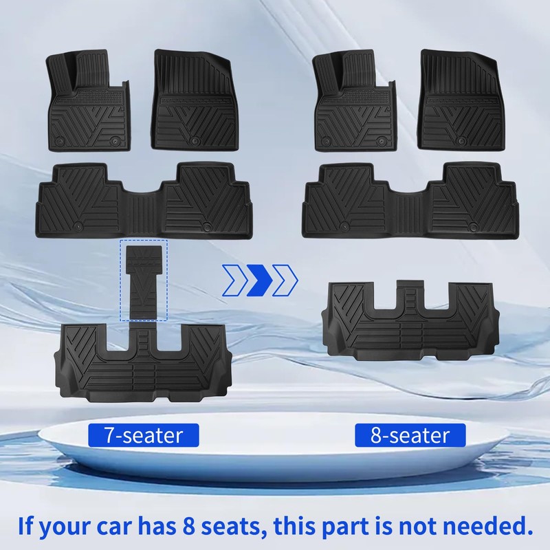 Rongtaod Floor Mats Compatible with 2020-2025 Hyundai Palisade Floor Liner