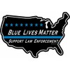 ProSticker 1124V (One) Patriot Series Blue Lives Matter, Support Law