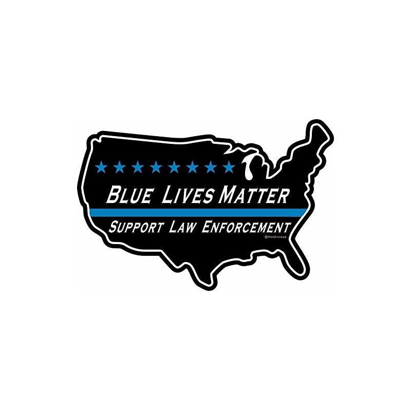 ProSticker 1124V (One) Patriot Series Blue Lives Matter, Support Law