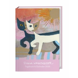 Rosina Wachtmeister Kalenderbuch A6 2025: Kalender im praktischen Taschenformat, mit viel Raum für Notizen und den bekannten Katzenbildern. Planer 2025 für Übersicht im Alltag. (Kalenderbücher Heye)