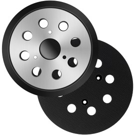 Beenle-Icey 2Pcs Hook Loop Backing Pad 125mm/5inch 8 Holes Sander Pads Compatible with DW421 DW422 DW423 D26450 Orbital Sanding Replacement Pads for Sanding Craftsman