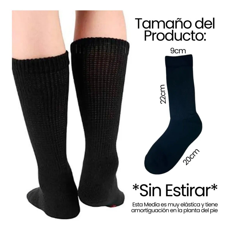 Medias Pie Diabetico Elástica Calceta Desinflamante Pierna F