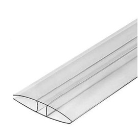 Twin Wall Polycarbonate Greenhouse Panel H Connector, H Channel, Clear Color, Used to Connect Two Piece 8mm (5/16 inch) Thick Twin Wall Polycarbonate Panels Together, 2 Foot Long, 2 Pieces (2 Feet)