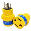 Parkworld 62961 NEMA L14-30P to 14-30R Adapter 4-Prong Generator 30A