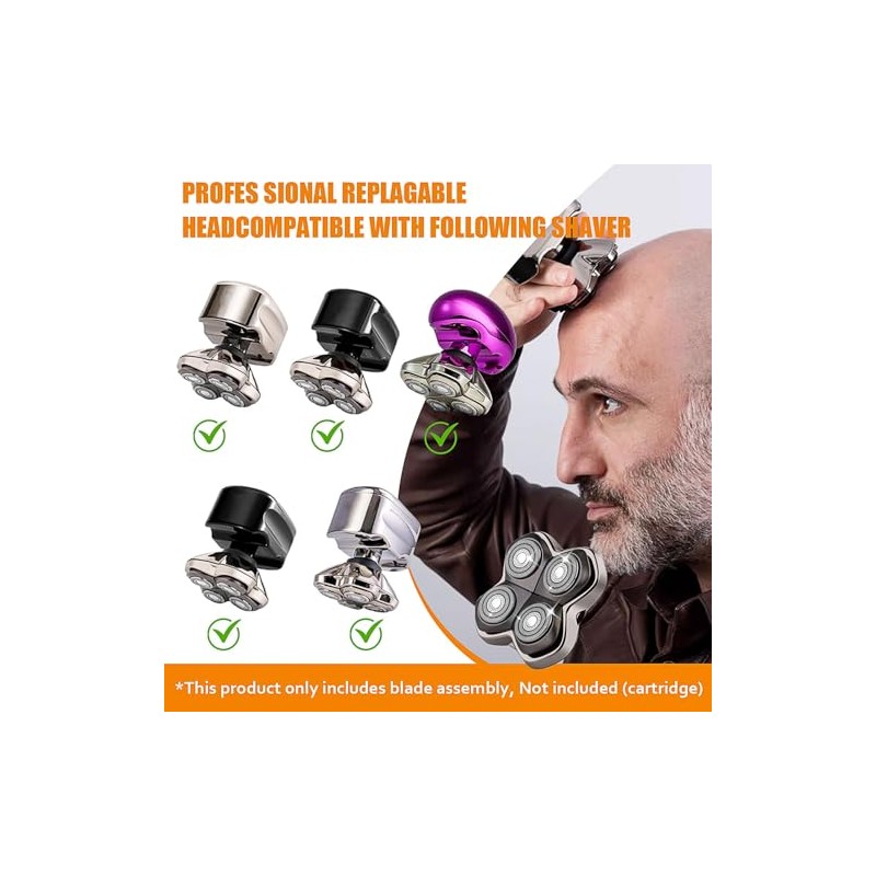 PRO 4 Head Replacement Shaver Compatible with Skull Pitbull Bald