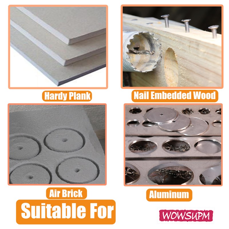 WoWSupM 3-1/2 inch Carbide Hole Saw Bit Deep Cutting 2.36”