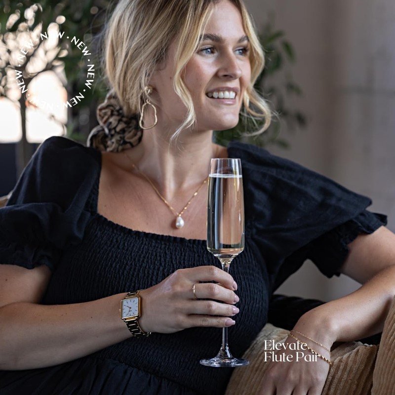 Dartington Crystal Elevate Champagne Flute, Set of 2