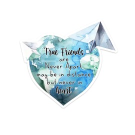 (3PCS) True Friends are Never Apart Stickers, Inspirational Quotes Stickers, Water Bottle Stickers, Scrapbook Stickers, Quote Stickers, Laptop Stickers for Women, Funny Water Bottle Stickers