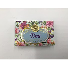 Tina - Gift Soap Bar For Her Birthday Rose Scent Mum Grandmother Cleanser Lather Present Girl