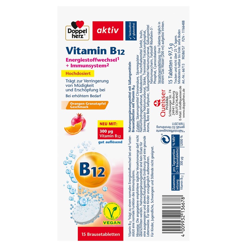 Doppelherz Vitamin B12 - High Dose Vitamin B12 as a