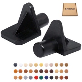 SKIR'CO (50 pcs) Shelf Support Pegs 5 mm, Plastic Shelf Support Pins, Shelf Brackets (50, Black (S29)