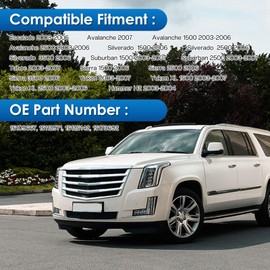 15883319 15109667 Left Driver Side LED Power Window Switch Auto Down Up Compatible for 2003-2006 Tahoe Silverado 1500 Auto Down Up Control Switch Button 15883319 Master Window Switches