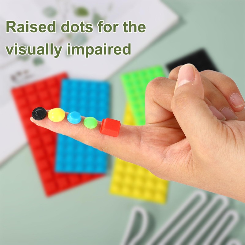 250pcs Bump Dots for Visually Impaired, Assorted Sizes Adhesive Silicone
