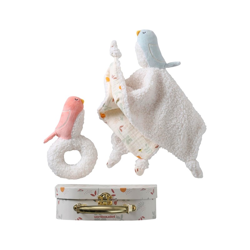 VERTBAUDET Savania Comforter and Rattle Suitcase Natural