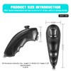 KIWITATA 2 Pack Wii Nunchuck Controllers, Remote Jostick Nunchuk Replacement