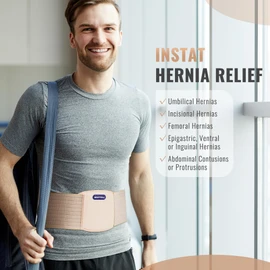 Abdominal Hernia Belt, Abdominal Hernia Belt for Men, Women, Belly Button Umbilical Hernia Binder with 1 Hernia Compression Pads