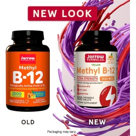 Jarrow Metil B12 2500mcg Tropical 100 Comprimidos Masticable