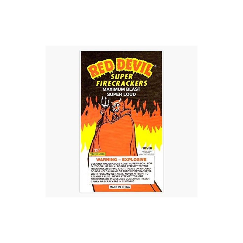 Vintage Red Devil Firecrackers! Waterproof Vinyl Window Bumper Sticker Decal