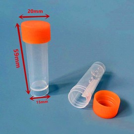 HUAZIZ Pack of 40 Sample Tubes 5 ml with Lid and Graduated Markings, Plastic Cryo Tubes Test Tube Test Tube