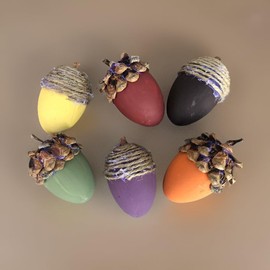Wooden Acorns/Hand-painted Wooden Acorns/Painted Wood Acorns