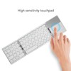 Round Key Bluetooth Foldable Keyboard with Touchpad Universal 140mAh Wireless
