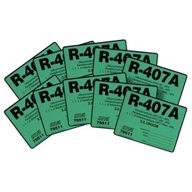 (Pack of 10) R-407A Color Coded HVAC/R ID Label