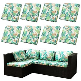 BIETYONE 8Pcs Stretch Patio Cushion Covers,Outdoor Couch Covers Replacement,Outdoor Couch & Sofa Slipcovers,for Patio Furniture Cushion Covers,Washable Reusable urniture Protector(Leopard,8PCS)