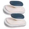 Minkissy 2pcs Shape Kitchen Cleaning Sponge Natural Scrubbers Ergonomic Handle