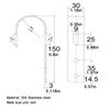 FLYAMAPIRIT Solar Panel Holder Hook Stainless Steel Power Station Brackets