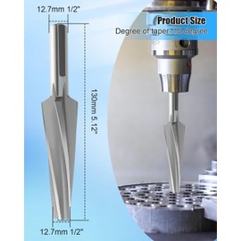 10 Degree Ball Joint Reamer, 6542 High-Speed Tool Steel Tapered Ball Joint Reamer, Tapered Reamer for 1-1/2" Per Foot, Tapered Reamer Tie Rod