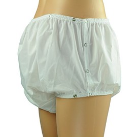 ObboMed MT-3313G "New Larger Leg Circumference" Snap-On Reusable Washable Underwear, Waterproof Incontinent Underpants, Cover-up Diaper for Patients, Elders, Adult Men and Women – White (XL: 40 – 46 inches)