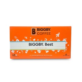 BIGGBY Best Single Serve Coffee, 100% Farm-Direct, Recyclable Plastic Cups, 48 Count Box, Medium Roast